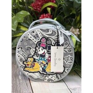 Vera Bradley Disney Whimsy Cosmetic Case Mickey Piccadilly Paisley NWT